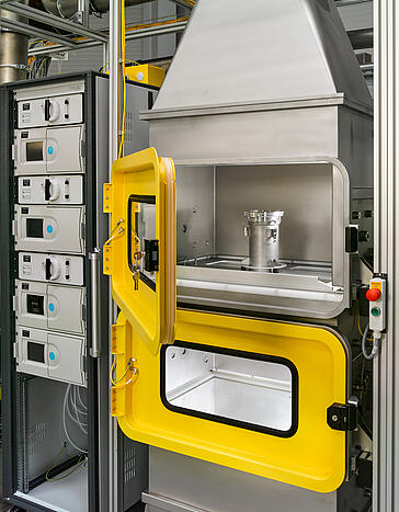 FCT 113 Brennstoffzellen Ansaugluftfilter Prüfstand, Detailaufnahme