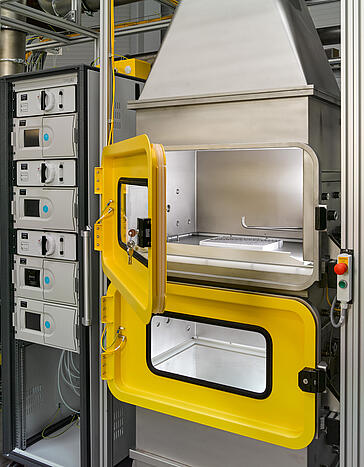 FCT 113 Brennstoffzellen Ansaugluftfilter Prüfstand, Detailaufnahme