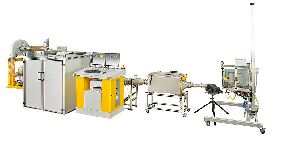 Staubbeladung ABP 115 Motoransaugfilter-Prüfstand , Vorderansicht