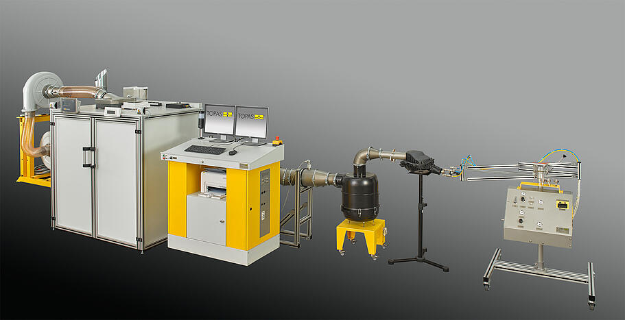 Wassereindüsung ABP 115 Motoransaugfilter-Prüfstand, Vorderansicht