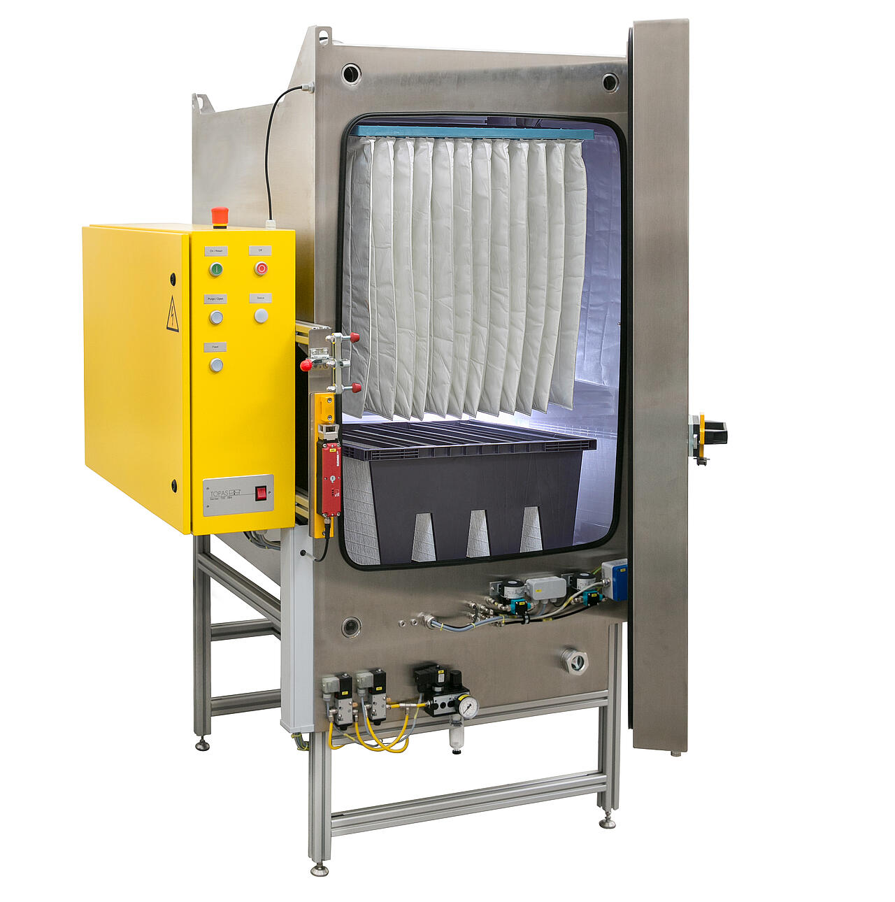 Konditionierungskabinett zur Prüfung von Reinluftfiltern nach ISO 16890-4 mit Logo von futuresax Nominiert