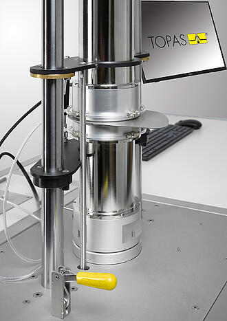 Filtermedien-Prüfstand MBP 116, Detail Filterhalter